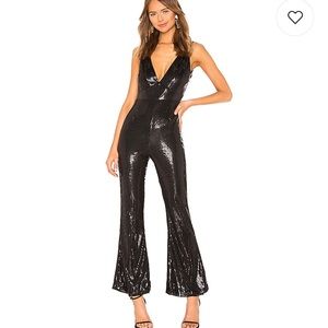 Black Sequin Jumpsuit - NWT